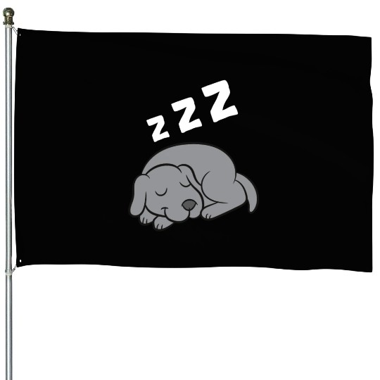 Weimaraner Dog Sleeping Pajama Sleeping House Flags