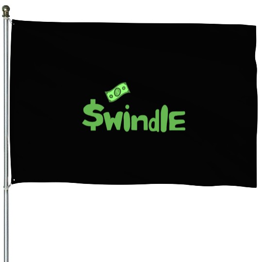 Swindle - Dark Green Color Merchandise House Flags