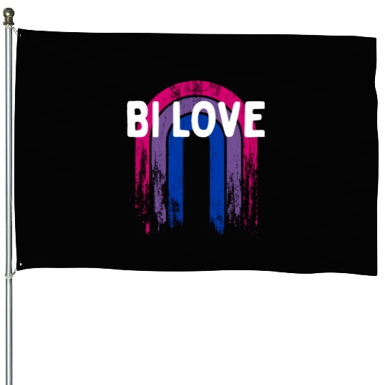 Bi Love Bisexual Couples Bi Pride Lovers LGBTQ House Flags