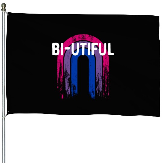 Bi-Utiful Bisexual Positivity Bi Pride Positive House Flags