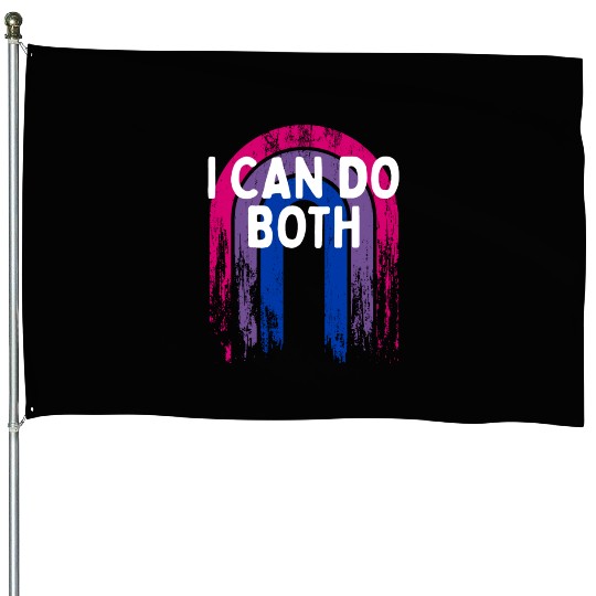 I Can Do Both Bisexual LGBTQ Bi Pride Pansexual House Flags