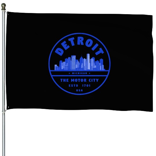 Detroit Michigan House Flags