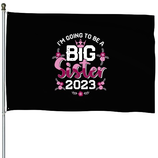 Big Sis 2023 - Big Sister Baby Family Birth Girl House Flags