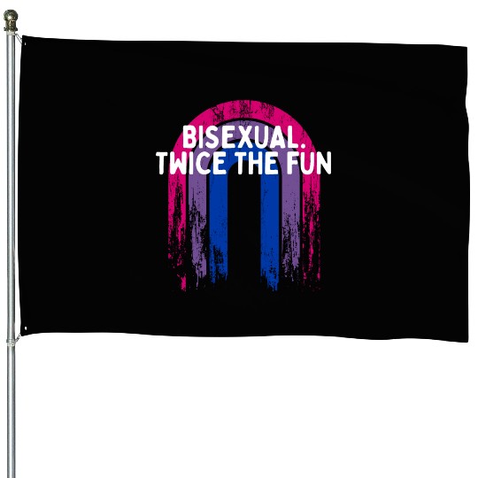 Bisexual. Twice the Fun Bi LGBTQ Bi Pride LGBT House Flags