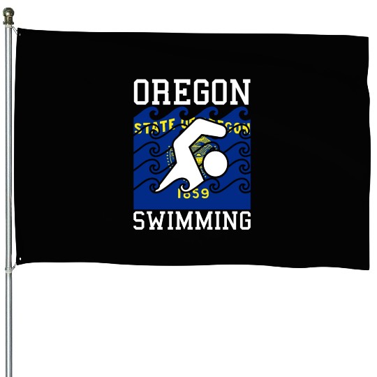 Oregon Flag Swimming Team Pacific Swim Swimmer US House Flags