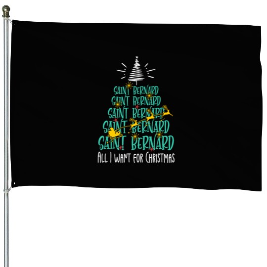 Saint Bernard Christmas Dog breed Christmas Tree House Flags