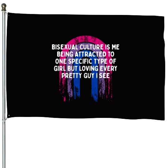 Bisexual is Being Attracted Bi LGBTQ Bi Pride House Flags