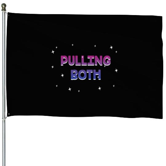 Pulling Both Bisexual LGBTQ Bi Pride Couples Funny House Flags
