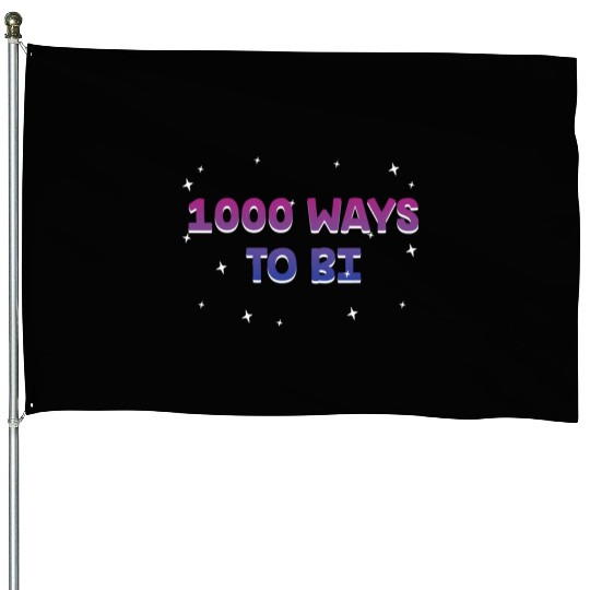 1000 Ways to Bi Bisexual Pun Bi Pride Joke LGBTQ House Flags