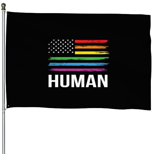 LBGT Flag Gay Pride Human Vintage Rainbow House Flags