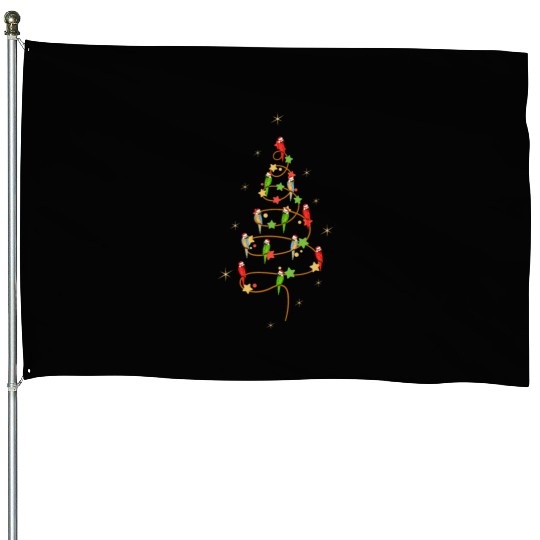 MACAWS CHRISTMAS TREE FOR MACAW AND PARROT LOVERS House Flags