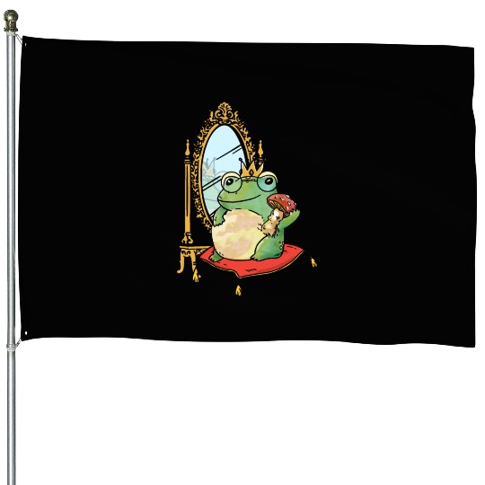 Classy Royalty Prince Toad Frog Amphibian House Flags