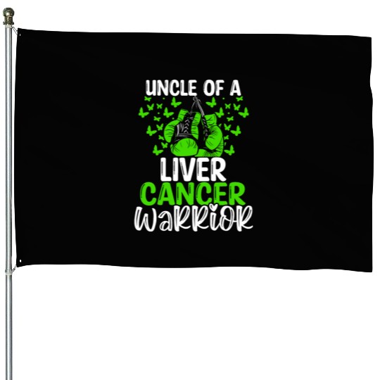 Liver Cancer Awareness Uncle Nephew Niece House Flags