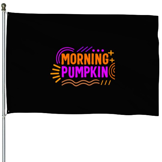 Halloween Theme Morning Pumpkin Coffee Lover Mug House Flags