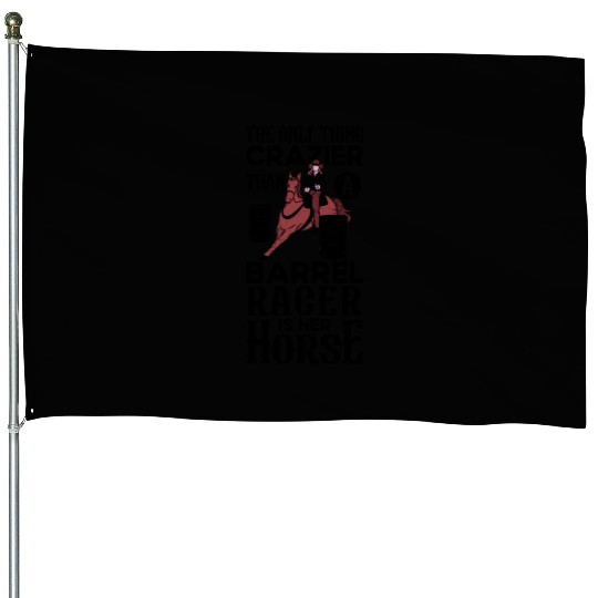 Barrel Racing Rodeo Equestrian Horse Barrel Racer House Flags