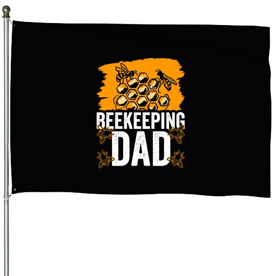 Beekeeping Dad Bee Honeybee Beekeeper Hobby House Flags