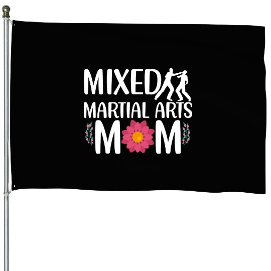 Womens Mixed Martial Art MMA Mom Karate Jiu-Jitsu House Flags