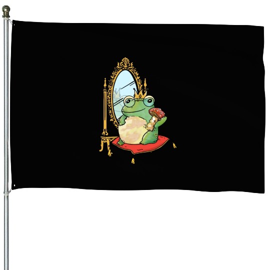 Classy Royalty Prince Toad Frog Amphibian House Flags