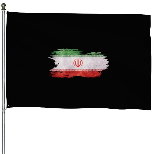Iran - national flag, brush effect House Flags