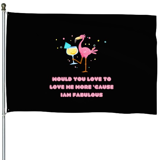 Flamingo love House Flags