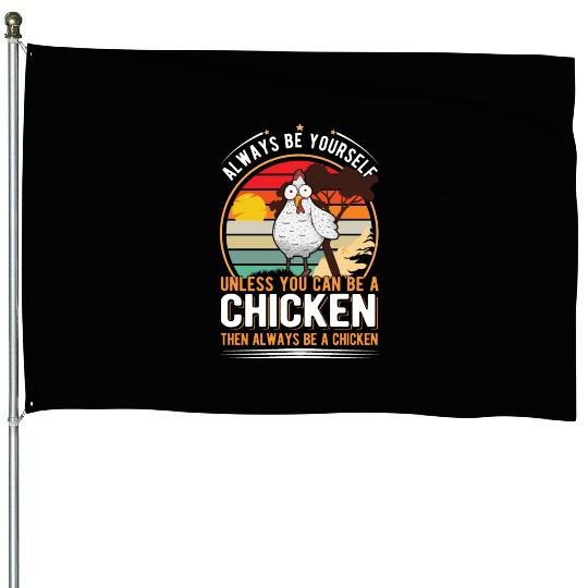 Chickens Gift Farmer Chicken Coop House Flags