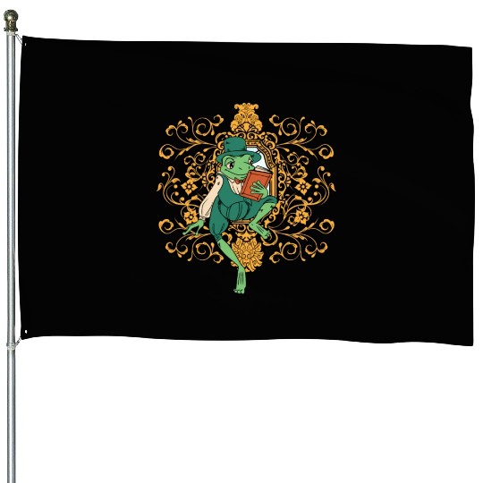Classy Royalty Prince Toad Frog Amphibian House Flags