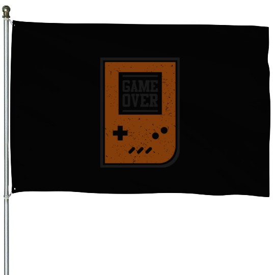 Game Over Video Game Player Gamer Gaming Gifts House Flags