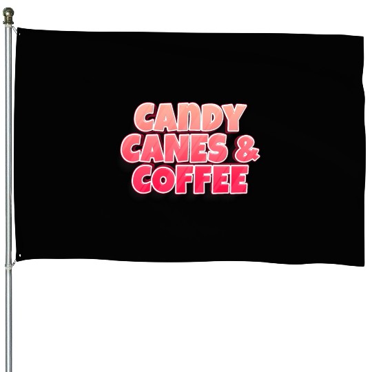 Candy Cane Candy Canes And Coffee House Flags