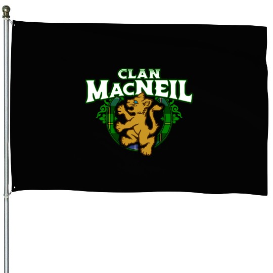 Clan MacNeil Cute Baby Lion Rampant Kitten House Flags