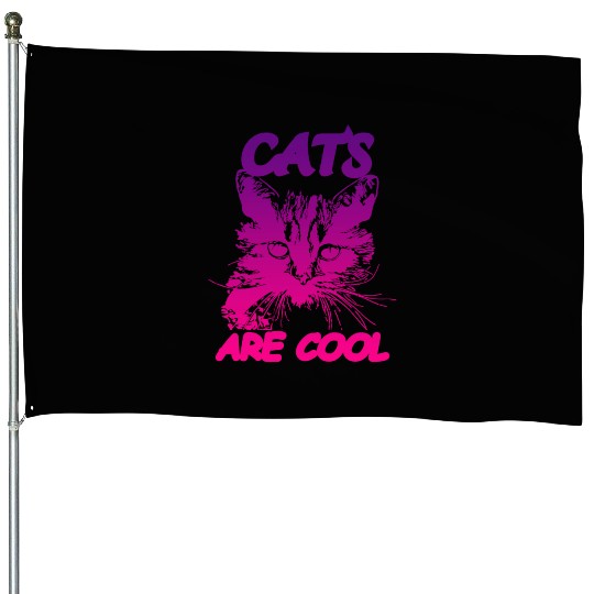 CATS ARE COOL House Flags