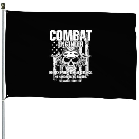 Combat Engineer Usa Military Sapper House Flags