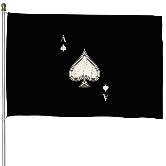 Ace Of Spades Blackjack Cards Poker 21 House Flags