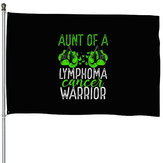 Aunt Lymphoma Cancer Awareness Niece Nephew House Flags