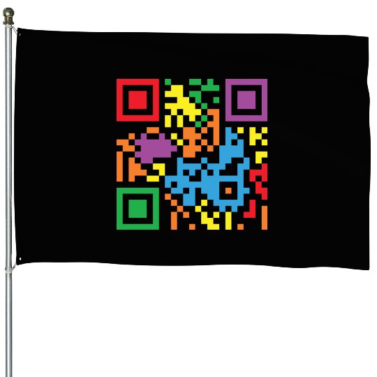 LBGT Flag Gay Pride Human QR Code House Flags