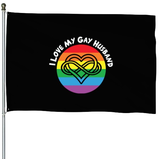 LBGT Flag Gay Pride Human I love my Gay Husband House Flags