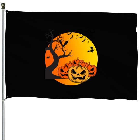 Halloween Night House Flags
