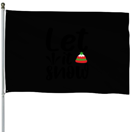Let it Snow House Flags