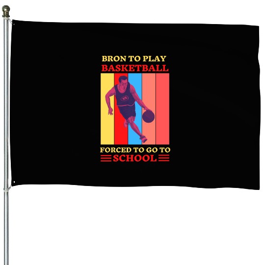 Bron Play Basketball Forced To Go To School House Flags