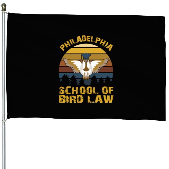 Vintage Philadelphia School Of Bird Law For Nature House Flags