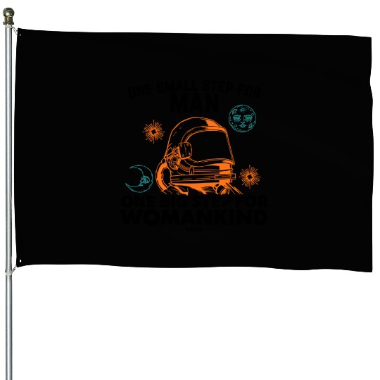 Space Astronomy Women Girls Moon House Flags