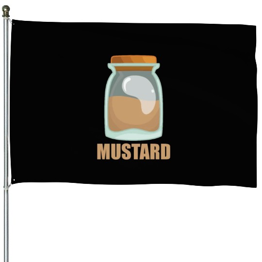 Mustard Spice Flavor Food Cooking House Flags