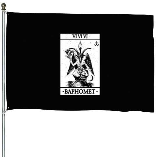 Baphomet Tarot Card Satanic Occult House Flags