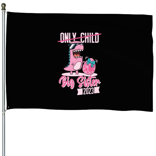 Only Child Big sister 2023 pregnancy baby girls House Flags