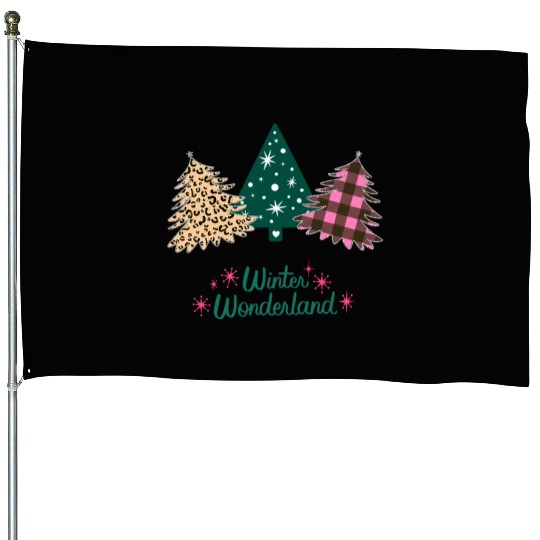 Winter Wonderland - Christmas Trees! House Flags