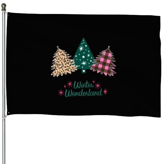 Winter Wonderland - Christmas Trees! House Flags