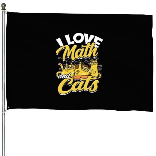 I love math and cats - mathematical House Flags