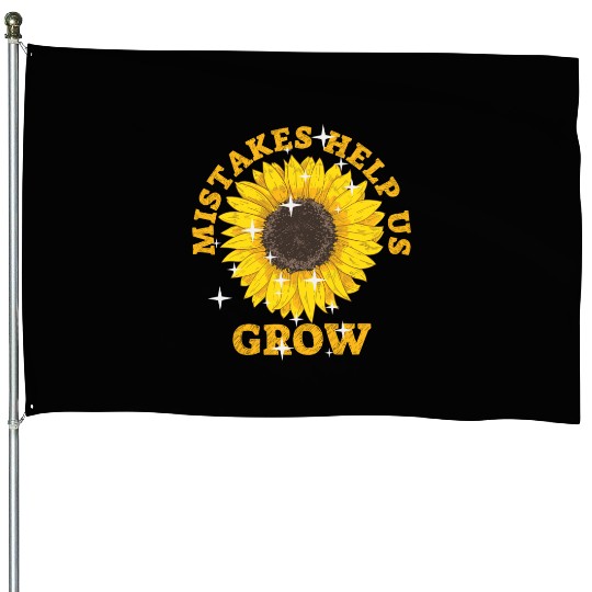 Mistakes Help Us Grow Back To School Motivational House Flags
