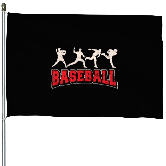 Baseball Pitcher Baseball Pitching Closer Relief B House Flags