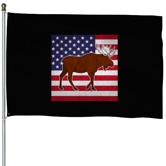 Moose Elk House Flags