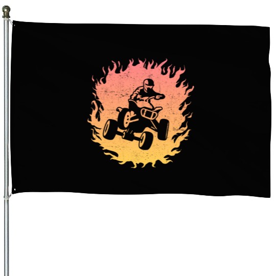 Quad Biker Kids Offroad 4 wheeler ATV House Flags